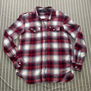 Gap Pendleton Shirt Womens Small Red Plaid Flannel Button Up